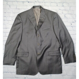Enzo Tovare Jacket Men's 42 Grey 100% Wool Suit Blazer Made‎ In Italy